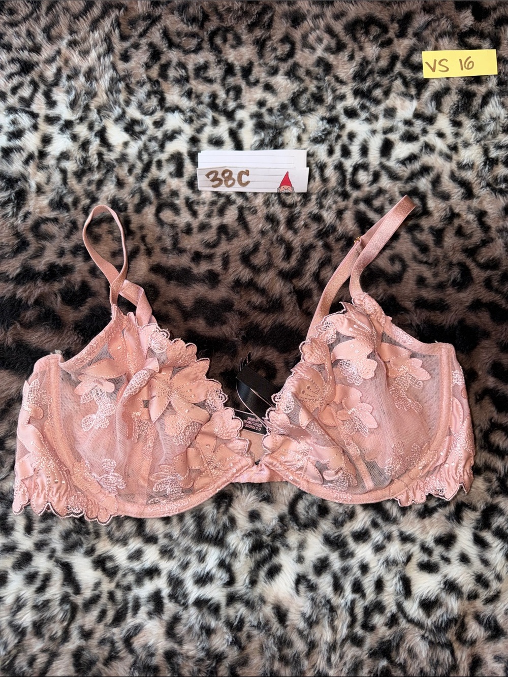 Victoria's Secret Pink Floral Embroidered Underwire Bra